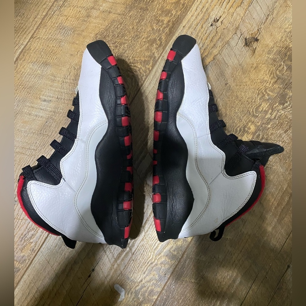 Nike Air Jordan 10 Retro “Double Nickel” Kids Black and White Sneakers Size 5.5Y - Picture 3 of 4